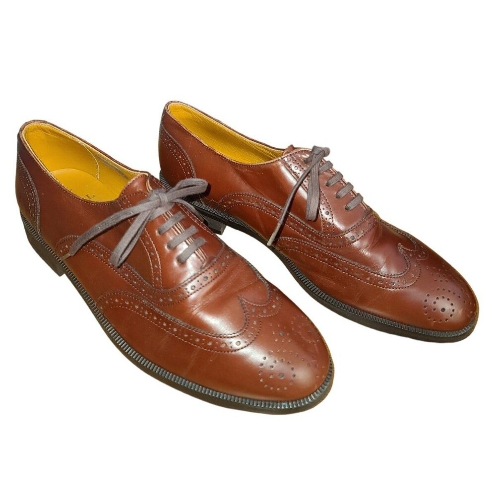 Men Brown Regal Geox System Wing Tip Brogue Oxford Shoe Japan Sz 24 - 6/6.5 US